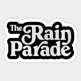The Rain Parade / Faded Style Retro Typography Design Sticker